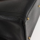 GUCCI Bamboo Hand Bag Leather Black Auth ep11149-15