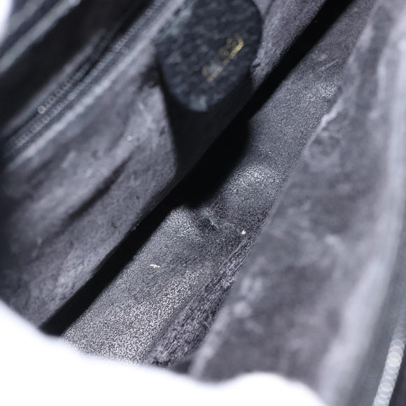 GUCCI Bamboo Hand Bag Leather Black Auth ep11149