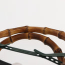 GUCCI Bamboo Hand Bag Leather Black Auth ep11149-8