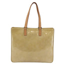 LOUIS VUITTON Monogram Vernis Columbus Tote Bag Beige M91023 LV Auth ep11155-13