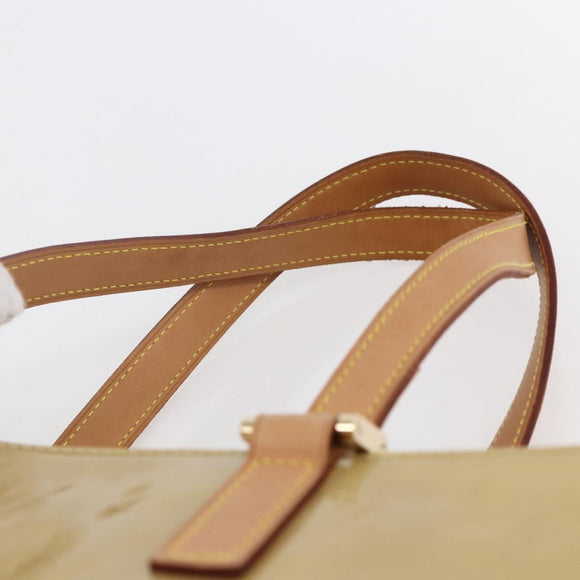 LOUIS VUITTON Monogram Vernis Columbus Tote Bag Beige M91023 LV Auth ep11155