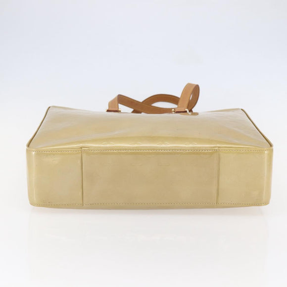 LOUIS VUITTON Monogram Vernis Columbus Tote Bag Beige M91023 LV Auth ep11155