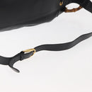 GUCCI Bamboo Body Bag Leather Black Auth ep11156-9