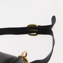 GUCCI Bamboo Body Bag Leather Black Auth ep11156-15