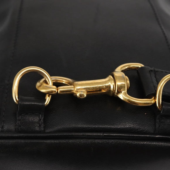 GUCCI Bamboo Body Bag Leather Black Auth ep11156