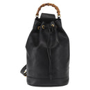 GUCCI Bamboo Body Bag Leather Black Auth ep11156-13