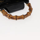 GUCCI Bamboo Body Bag Leather Black Auth ep11156-8