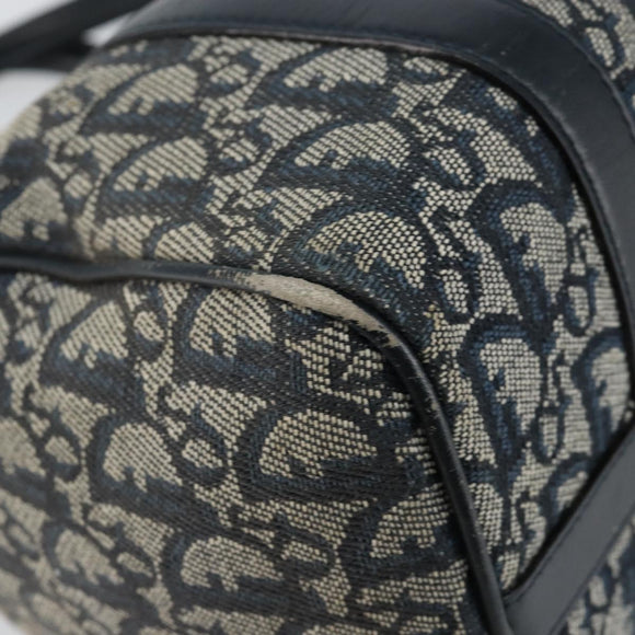 Christian Dior Trotter Canvas Hand Bag Canvas Navy Auth ep11158
