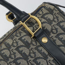 Christian Dior Trotter Canvas Hand Bag Canvas Navy Auth ep11158-17