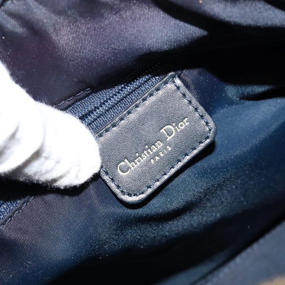Christian Dior Trotter Canvas Hand Bag Canvas Navy Auth ep11158
