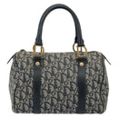 Christian Dior Trotter Canvas Hand Bag Canvas Navy Auth ep11158-13
