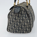 Christian Dior Trotter Canvas Hand Bag Canvas Navy Auth ep11158-3