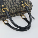 Christian Dior Trotter Canvas Hand Bag Canvas Navy Auth ep11158-7
