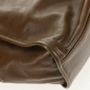 GUCCI Horsebit Shoulder Bag Leather Khaki Auth ep11163-10