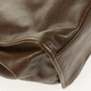 GUCCI Horsebit Shoulder Bag Leather Khaki Auth ep11163-15