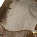 GUCCI Horsebit Shoulder Bag Leather Khaki Auth ep11163-11