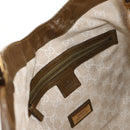 GUCCI Horsebit Shoulder Bag Leather Khaki Auth ep11163-21