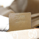 GUCCI Horsebit Shoulder Bag Leather Khaki Auth ep11163-12