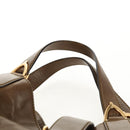 GUCCI Horsebit Shoulder Bag Leather Khaki Auth ep11163-9