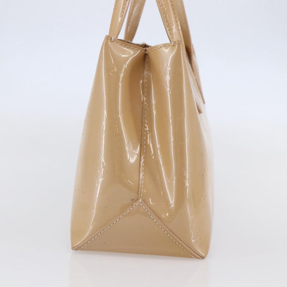 LOUIS VUITTON Vernis Wilshire PM Hand Bag Rose Flow Lantern M91642 Auth ep11166