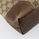 GUCCI GG Canvas Shoulder Bag Beige Brown Auth ep11167-16
