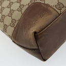 GUCCI GG Canvas Shoulder Bag Beige Brown Auth ep11167-8
