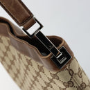 GUCCI GG Canvas Shoulder Bag Beige Brown Auth ep11167-9