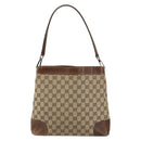 GUCCI GG Canvas Shoulder Bag Beige Brown Auth ep11167-13