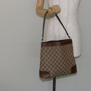 GUCCI GG Canvas Shoulder Bag Beige Brown Auth ep11167-22