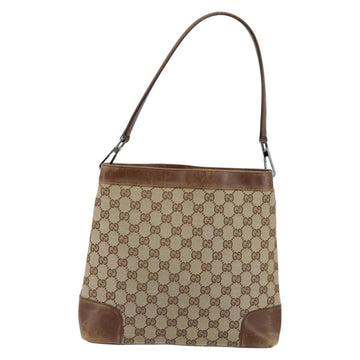 GUCCI GG Canvas Shoulder Bag Beige Brown Auth ep11167 - 0