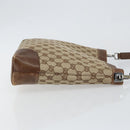 GUCCI GG Canvas Shoulder Bag Beige Brown Auth ep11167-3