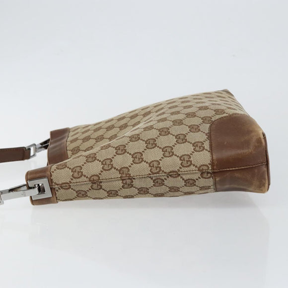 GUCCI GG Canvas Shoulder Bag Beige Brown Auth ep11167