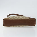 GUCCI GG Canvas Shoulder Bag Beige Brown Auth ep11167-5