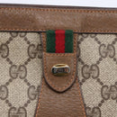 GUCCI GG Supreme Web Sherry Line Bag PVC Beige Gold 89 01 032 Auth ep11168-12