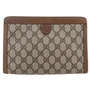 GUCCI GG Supreme Web Sherry Line Bag PVC Beige Gold 89 01 032 Auth ep11168-3