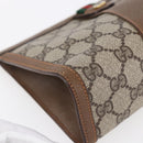 GUCCI GG Supreme Web Sherry Line Bag PVC Beige Gold 89 01 032 Auth ep11168-14