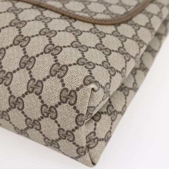 GUCCI GG Supreme Web Sherry Line Tote Bag PVC Beige 37 02 2140 Auth ep11172