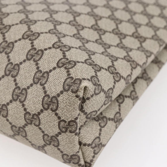 GUCCI GG Supreme Web Sherry Line Tote Bag PVC Beige 37 02 2140 Auth ep11172