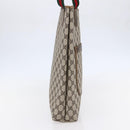 GUCCI GG Supreme Web Sherry Line Tote Bag PVC Beige 37 02 2140 Auth ep11172-3