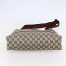 GUCCI GG Supreme Web Sherry Line Tote Bag PVC Beige 37 02 2140 Auth ep11172-5