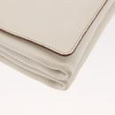 PRADA Shoulder Bag Leather White Gold Auth ep11182-10