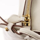 PRADA Shoulder Bag Leather White Gold Auth ep11182-15