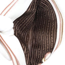 PRADA Shoulder Bag Leather White Gold Auth ep11182-18