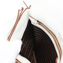 PRADA Shoulder Bag Leather White Gold Auth ep11182-19