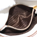 PRADA Shoulder Bag Leather White Gold Auth ep11182-21
