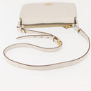 PRADA Shoulder Bag Leather White Gold Auth ep11182-7