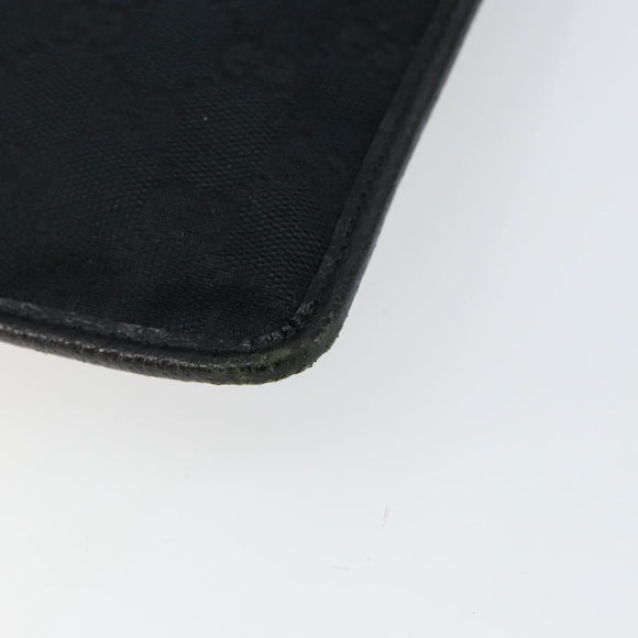 GUCCI GG Canvas Shoulder Bag Black Silver 27639 Auth ep11186