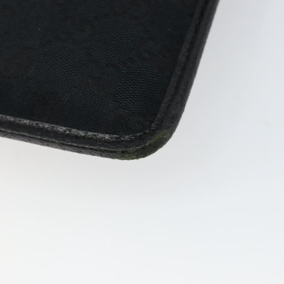 GUCCI GG Canvas Shoulder Bag Black Silver 27639 Auth ep11186