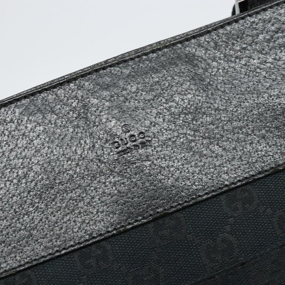 GUCCI GG Canvas Shoulder Bag Black Silver 27639 Auth ep11186