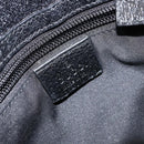 GUCCI GG Canvas Shoulder Bag Black Silver 27639 Auth ep11186A-18